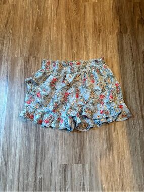 NWT Umgee Light Blue Floral Ruffle Lift Front - Women's Casual Summer